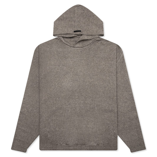 Essentials Knit Hoodie - Heather Grey