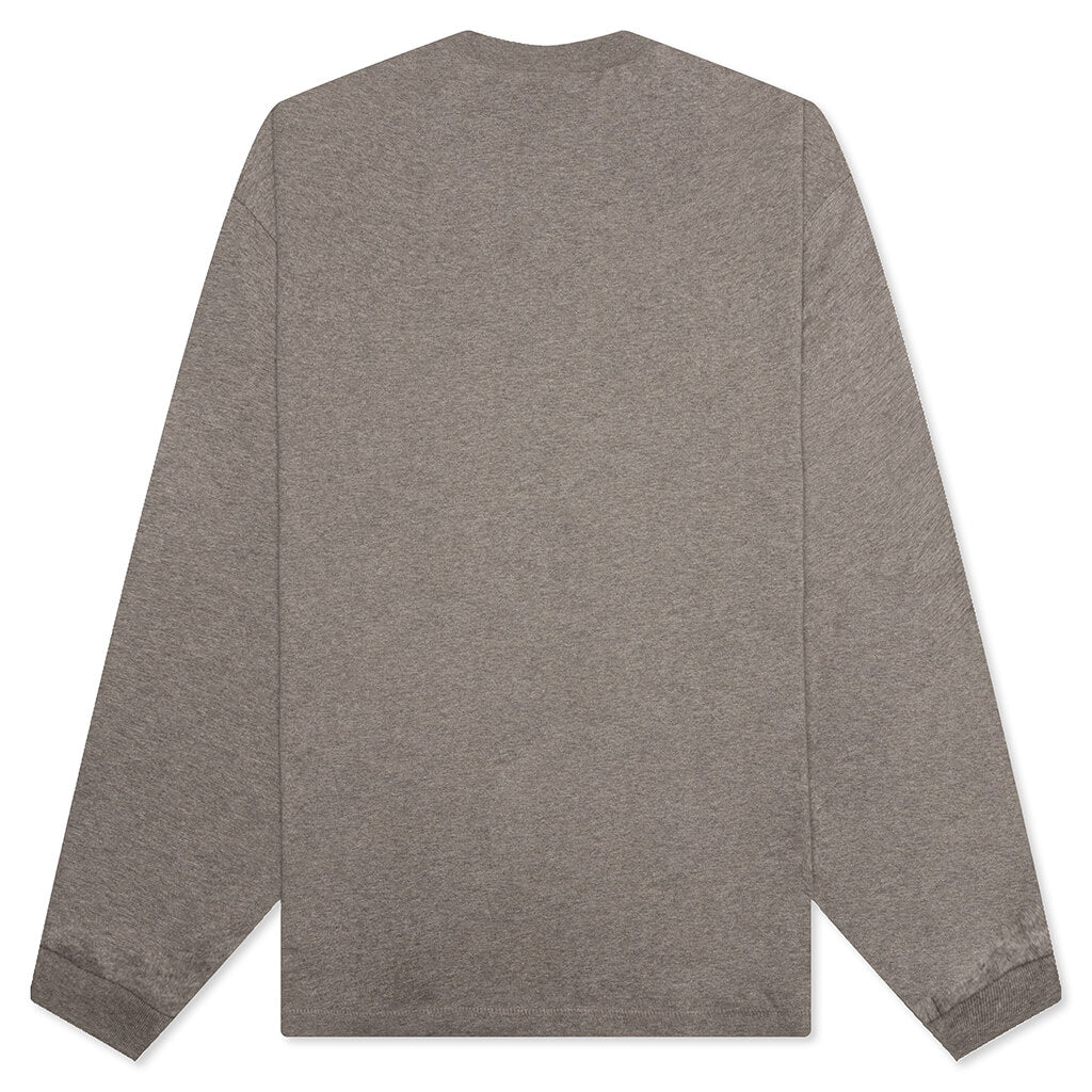 Essentials L/S Tee - Heather Grey