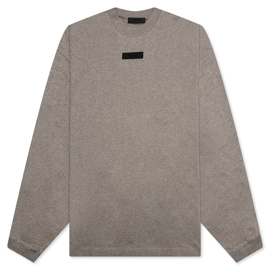 Essentials L/S Tee - Heather Grey