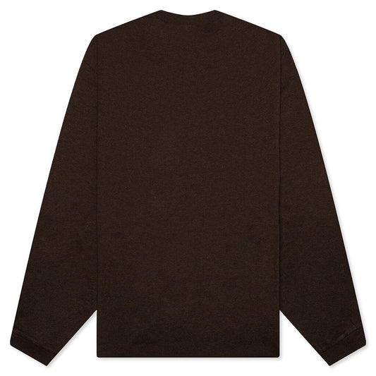 Essentials L/S Tee - Heather Wood