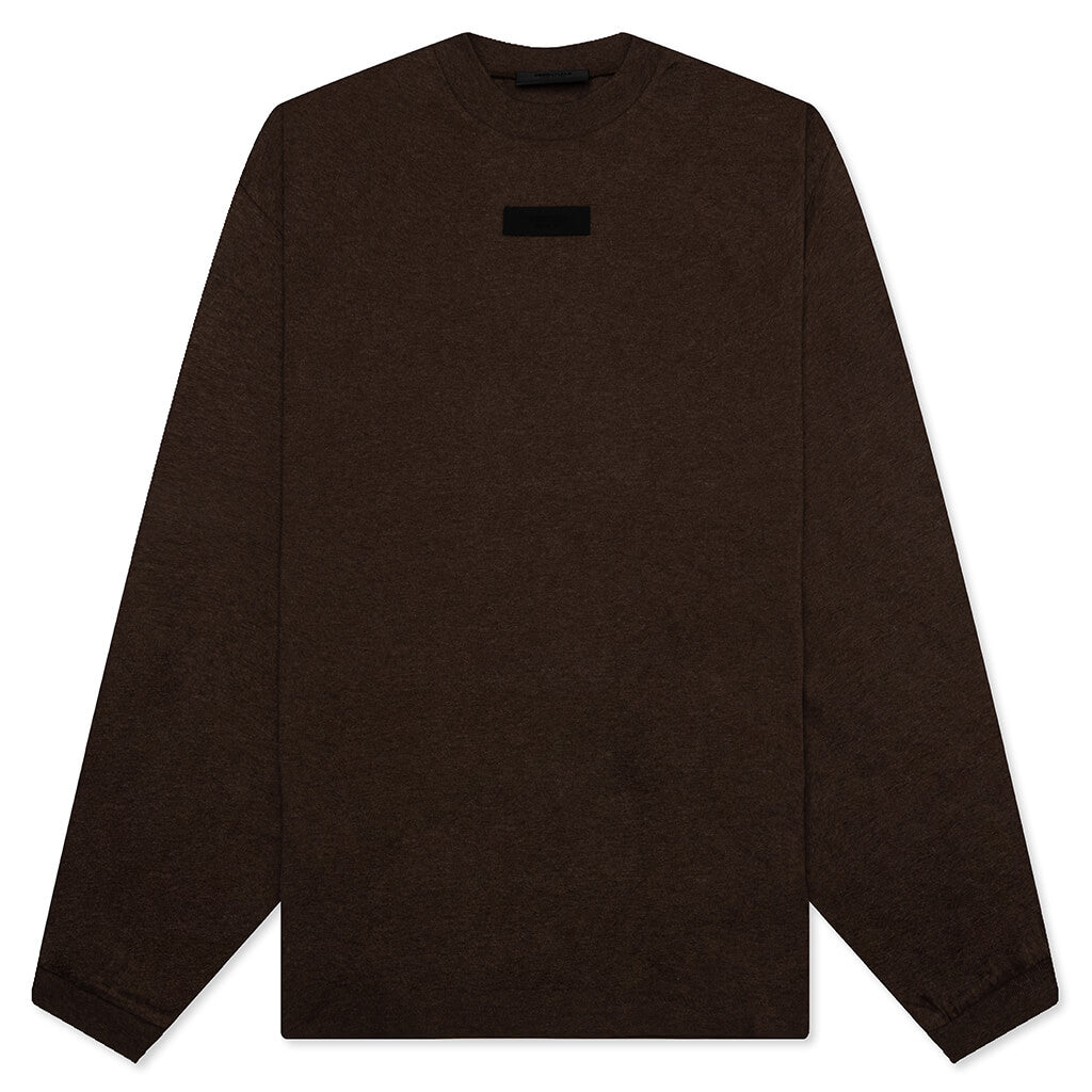 Essentials L/S Tee - Heather Wood