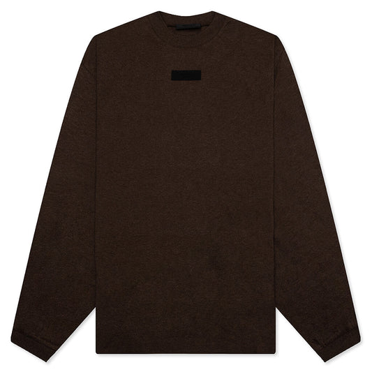 Essentials L/S Tee - Heather Wood