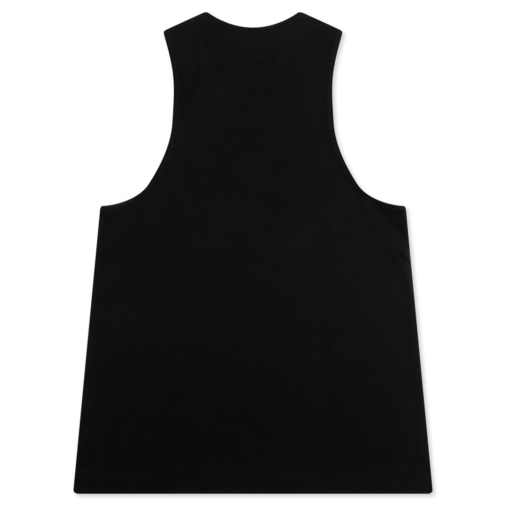 Essentials Ribbed Tank Top - Black
