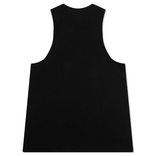 Essentials Ribbed Tank Top - Black