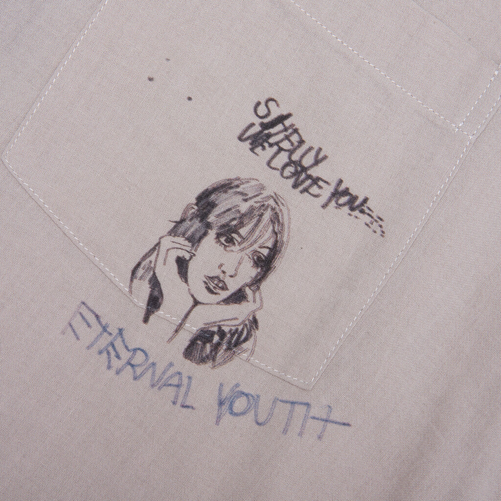 Eternal Youth Oversized Dress Shirt - Grey