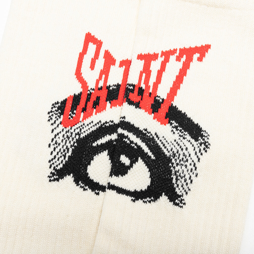 Eye Socks - Ecru Beige