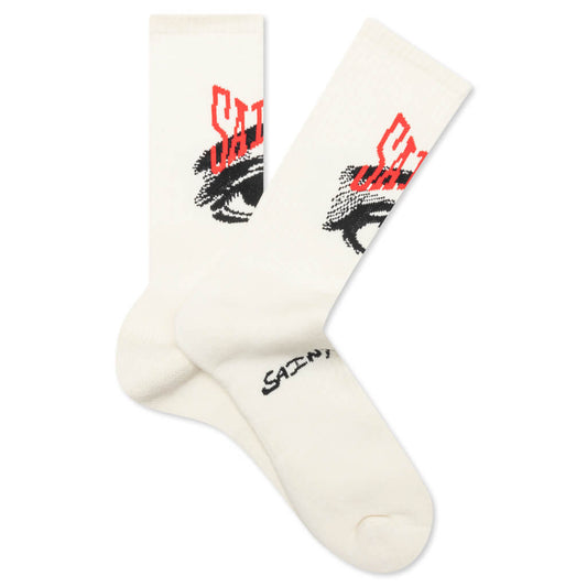 Eye Socks - Ecru Beige
