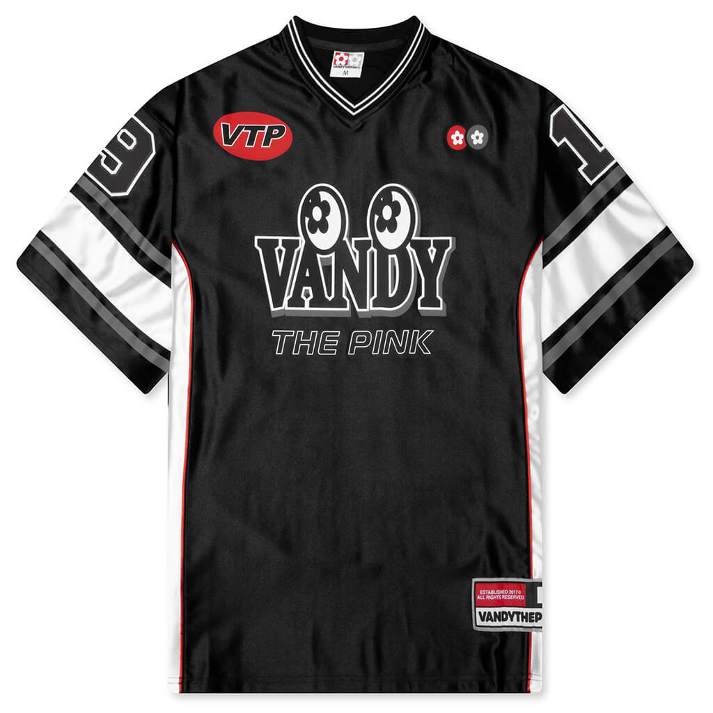Eye Logo Football Jersey - Black