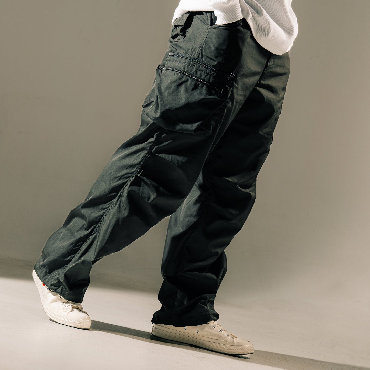 Simon Parachute Utility Pant - Black