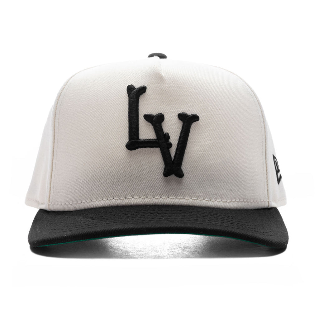 Feature x New Era 9FIFTY A-Frame Snapback Curve 'LV' Bones - Chrome/Black