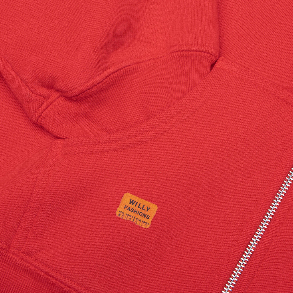 Fabuloso Shrunken Hoodie - Fiery Red