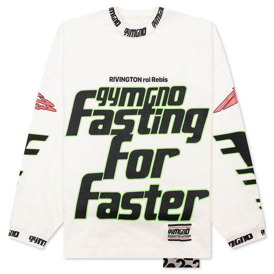 Fasting For Faster L/S Tee - Vintage White