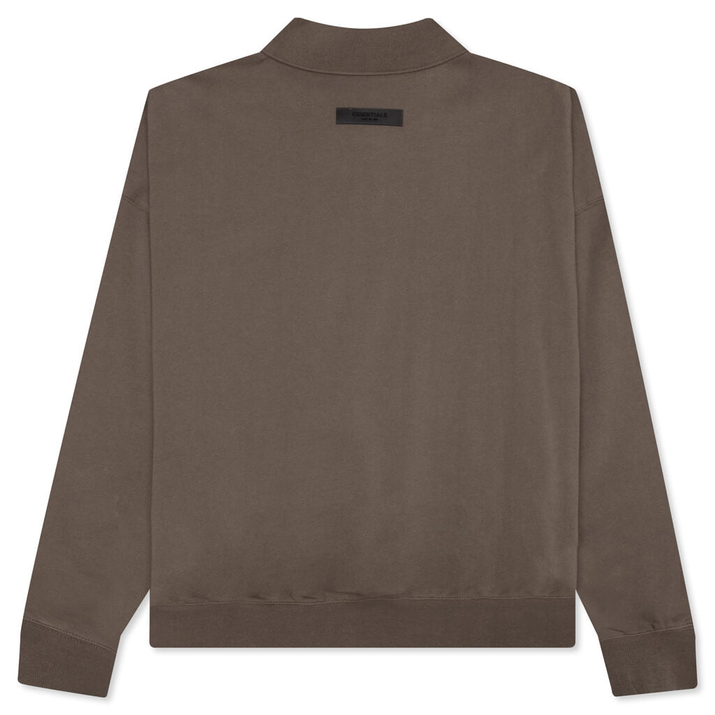Essentials L/S Polo - Wood