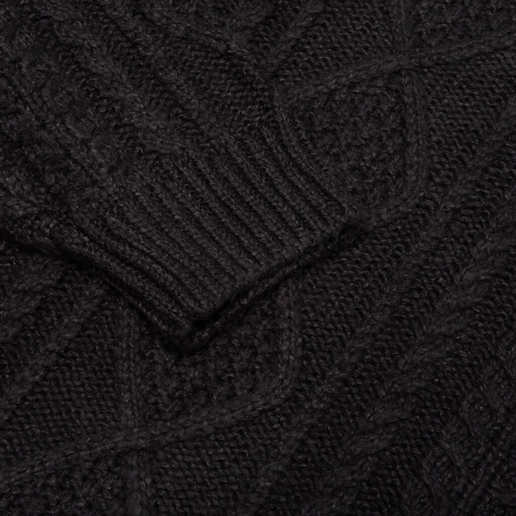 Essentials Cable Knit Turtleneck - Iron