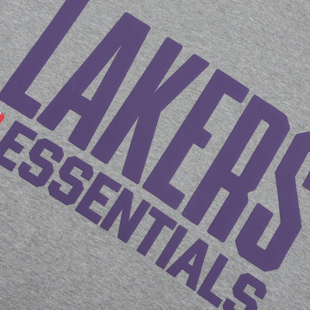 Fear of God Essentials x NBA Lakers Sport Hoodie - Concrete Heather/Canyon