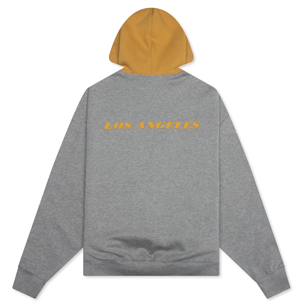 Fear of God Essentials x NBA Lakers Sport Hoodie - Concrete Heather/Canyon