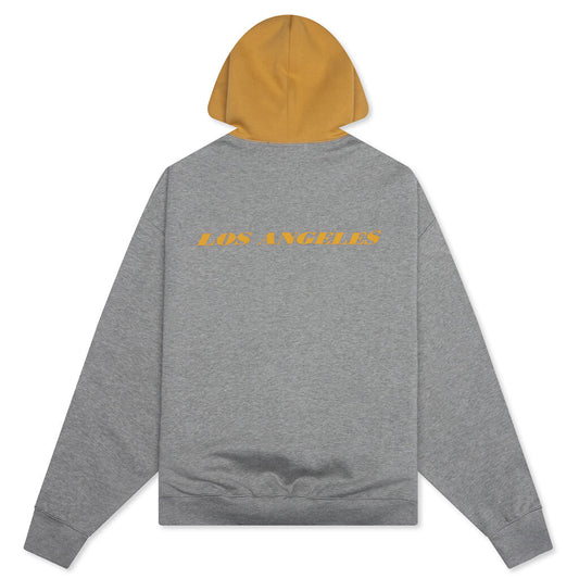Fear of God Essentials x NBA Lakers Sport Hoodie - Concrete Heather/Canyon