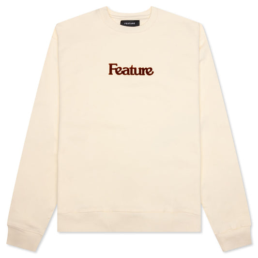 Academy Crewneck - Cannoli Cream/Gold Flame