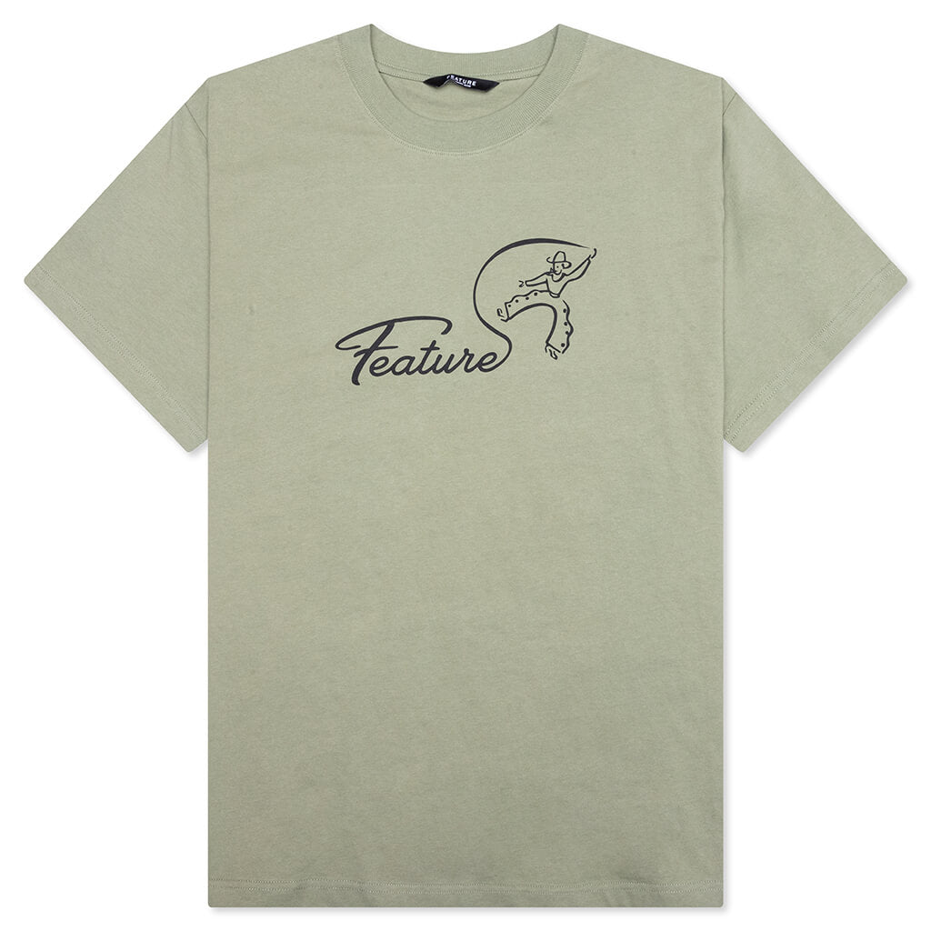 Cowboy Tee - Oil Green
