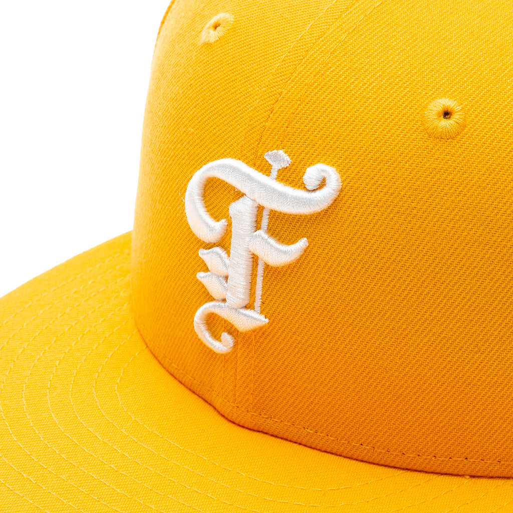 Feature x New Era Old English Fitted Hat - Gold/Off-White