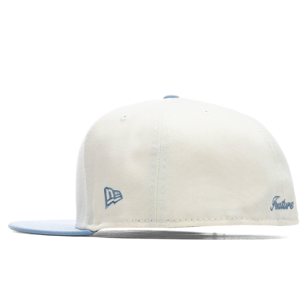 Feature x New Era OE Fitted Cap - Off-White/Birdseye Blue