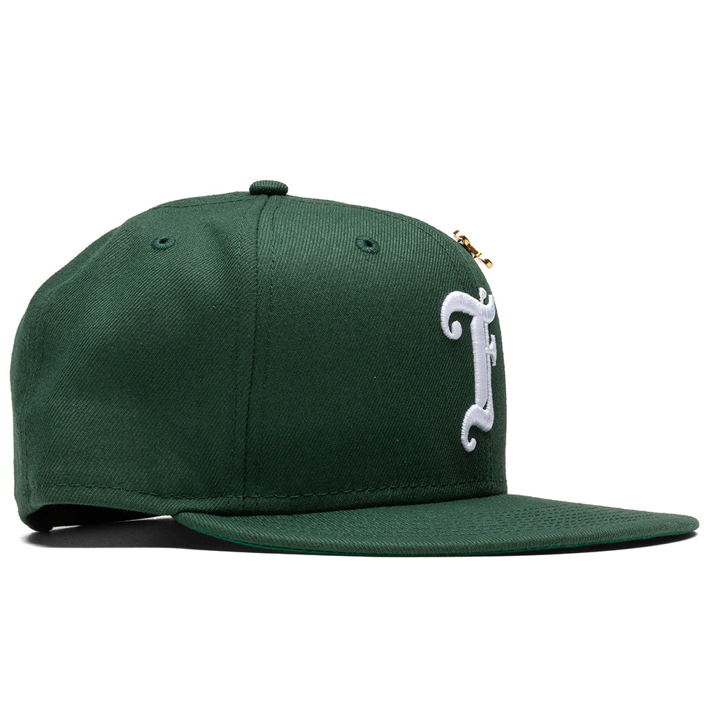 Feature x New Era Old English F Snapback Hat w/ Pin - Cilantro Green
