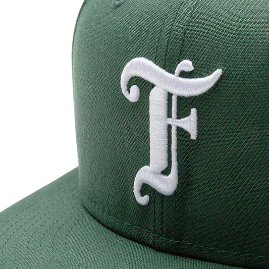 Feature x New Era Old English F Snapback Hat w/ Pin - Cilantro Green