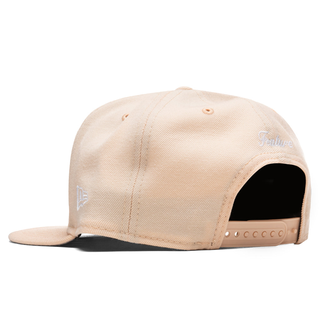 Feature x New Era Old English F Snapback Hat w/ Pin - Mango Mocha