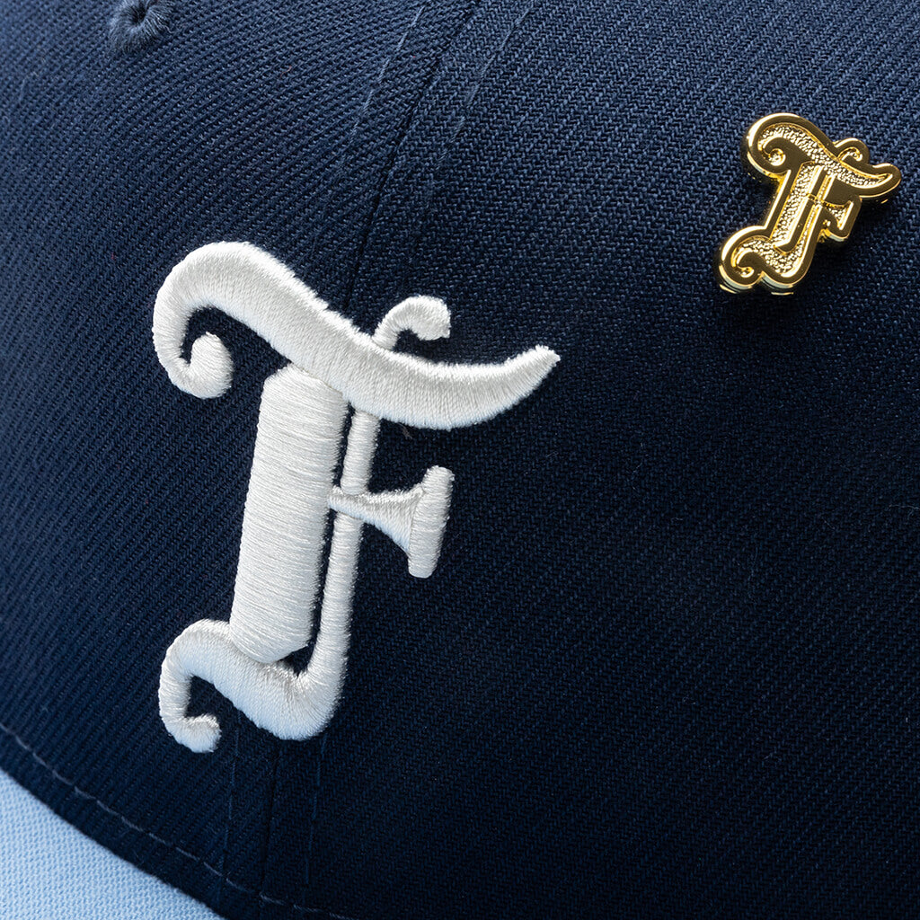 Feature x New Era Old English F Snapback - Oceanside/Birdseye