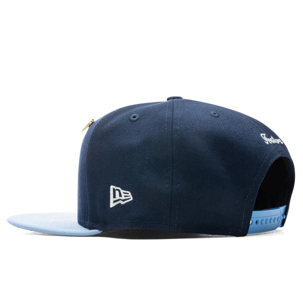 Feature x New Era Old English F Snapback - Oceanside/Birdseye