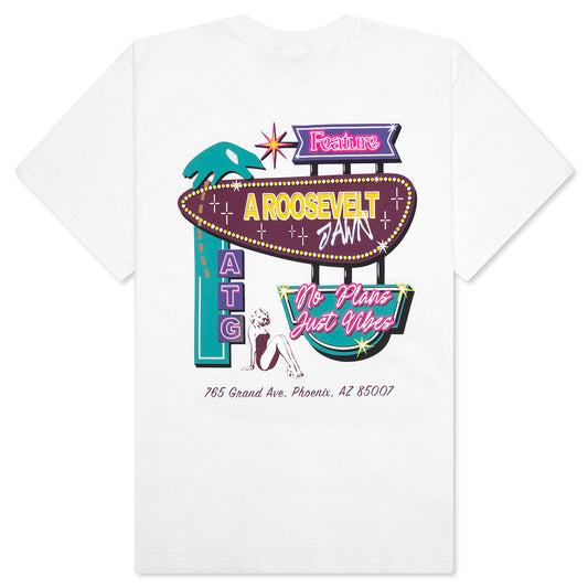 Feature x A Roosevelt Jawn Motor Inn Tee - White