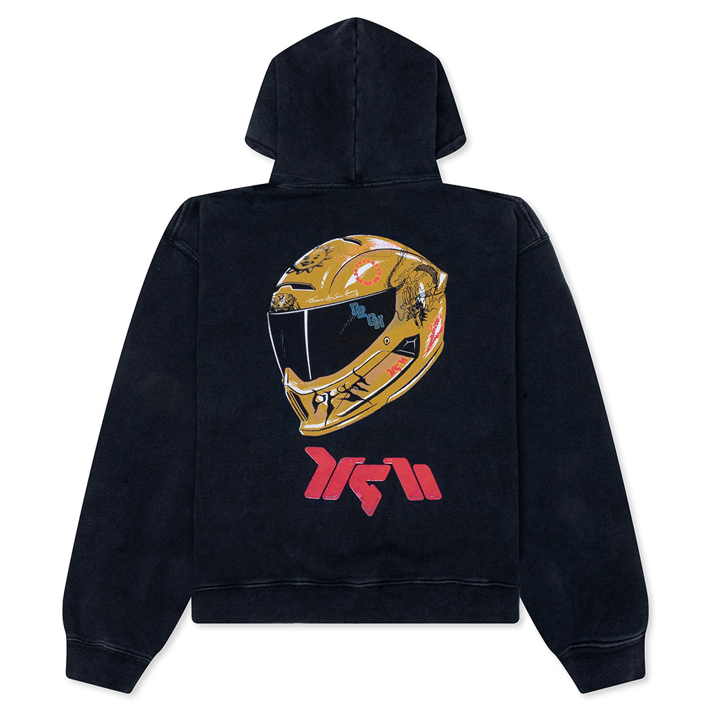 Feature x D-R-G-N Helmet Hoodie - Vintage Black