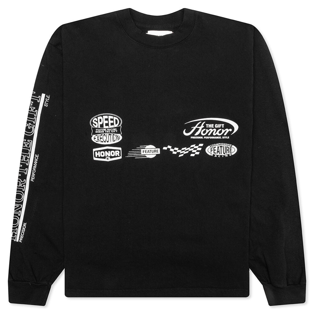 Feature x Honor The Gift Fastest Rides L/S Tee - Faded Black