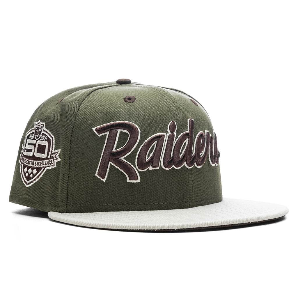 Feature x New Era 59FIFTY Fitted Las Vegas Raiders - New Olive/Stone