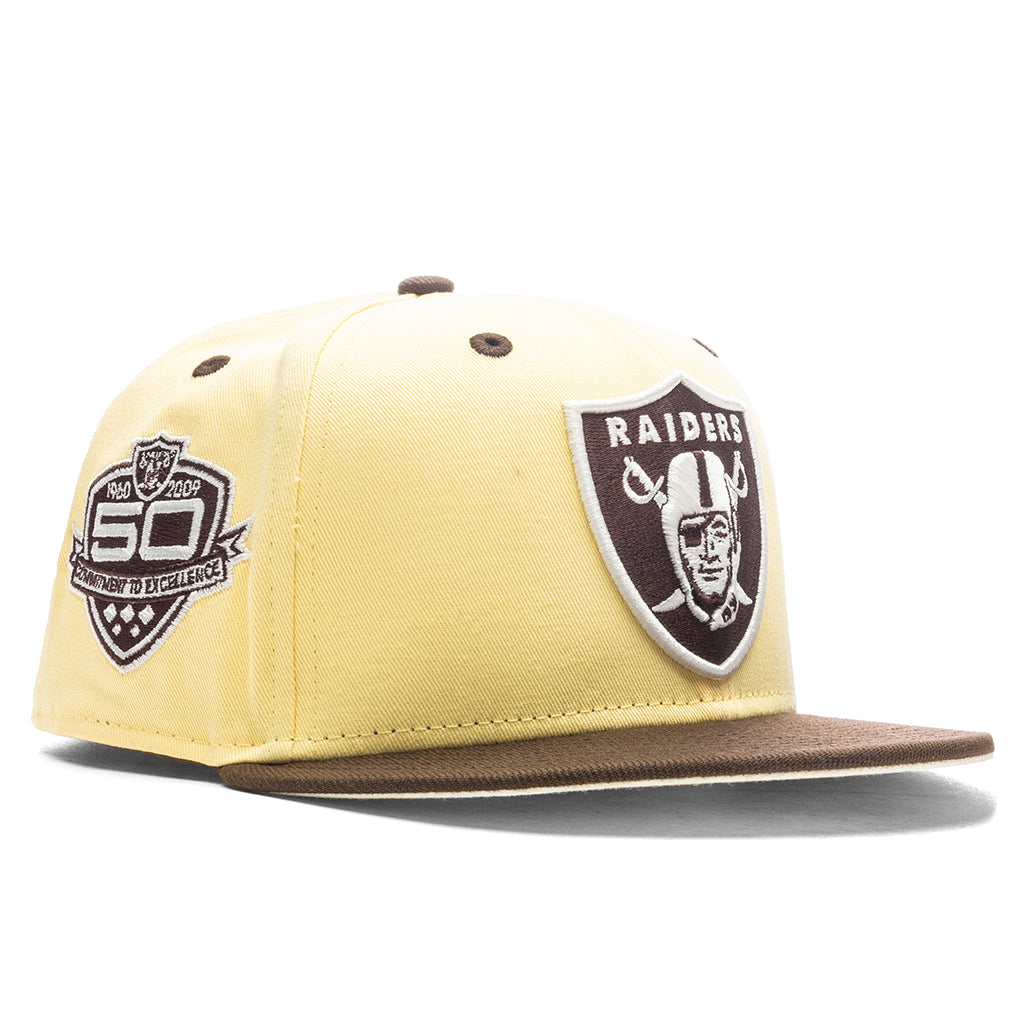 Feature x New Era 59FIFTY Fitted Las Vegas Raiders - Soft Yellow/Walnut