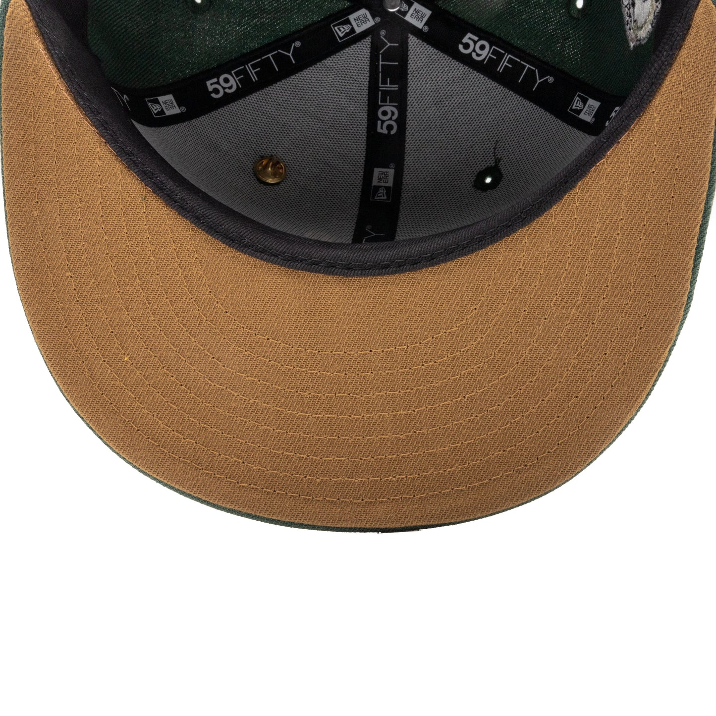 Feature x New Era 59FIFTY Fitted Old English F Scottsdale - Mountain Pine Green/Old Gold