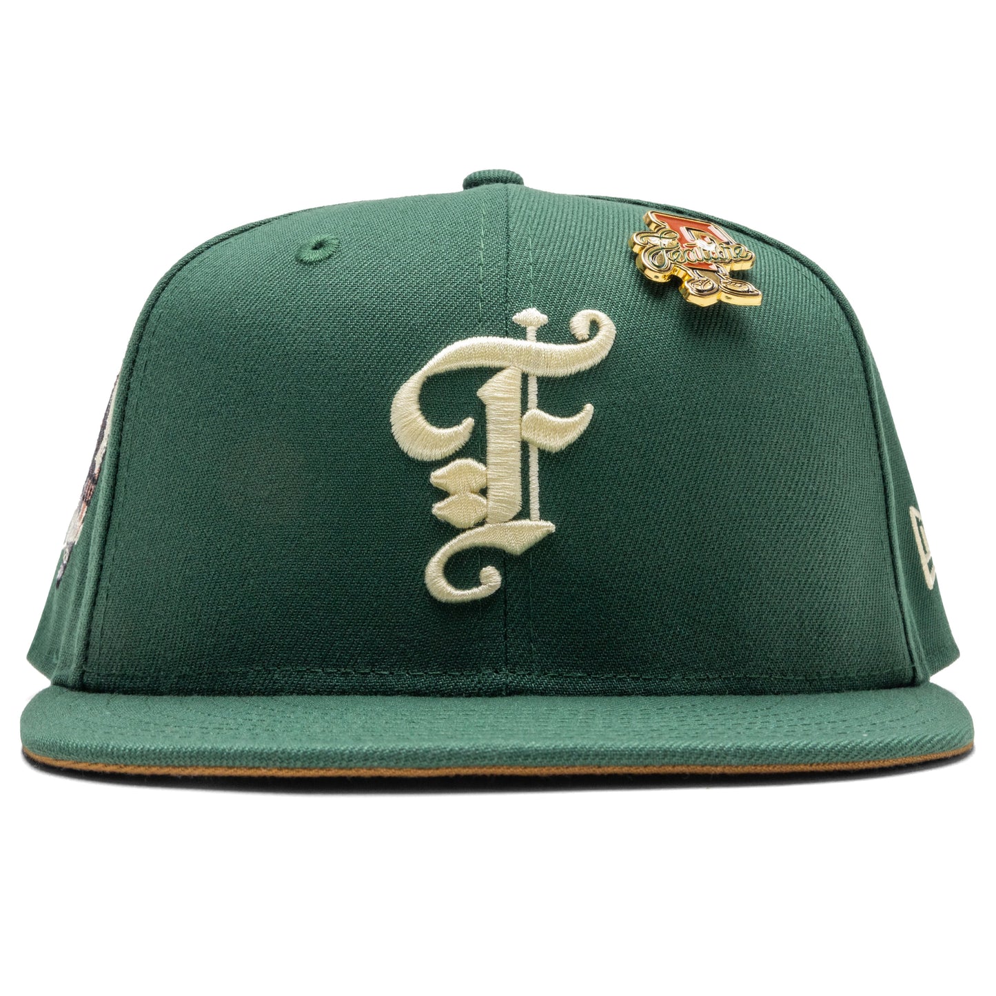 Feature x New Era 59FIFTY Fitted Old English F Scottsdale - Mountain Pine Green/Old Gold