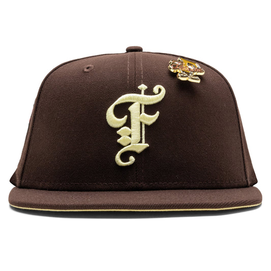 Feature x New Era 59FIFTY Fitted Old English F Vegas - Burnt Wood/Soft Yellow
