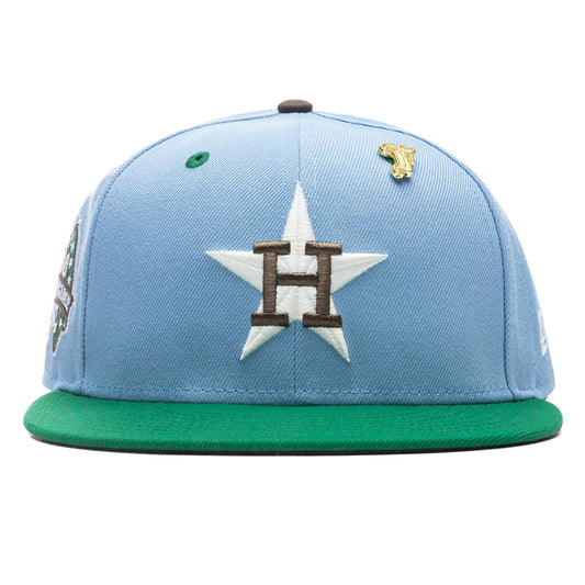 Feature x New Era "Earth" Houston Astros Fitted - Birdseye Blue/Kelly Green