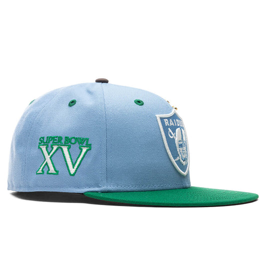 Feature x New Era "Earth" Las Vegas Raiders Fitted - Birdseye Blue/Kelly Green