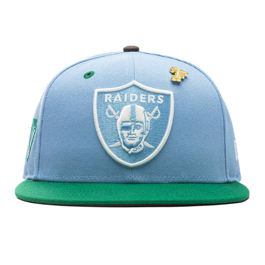 Feature x New Era "Earth" Las Vegas Raiders Fitted - Birdseye Blue/Kelly Green