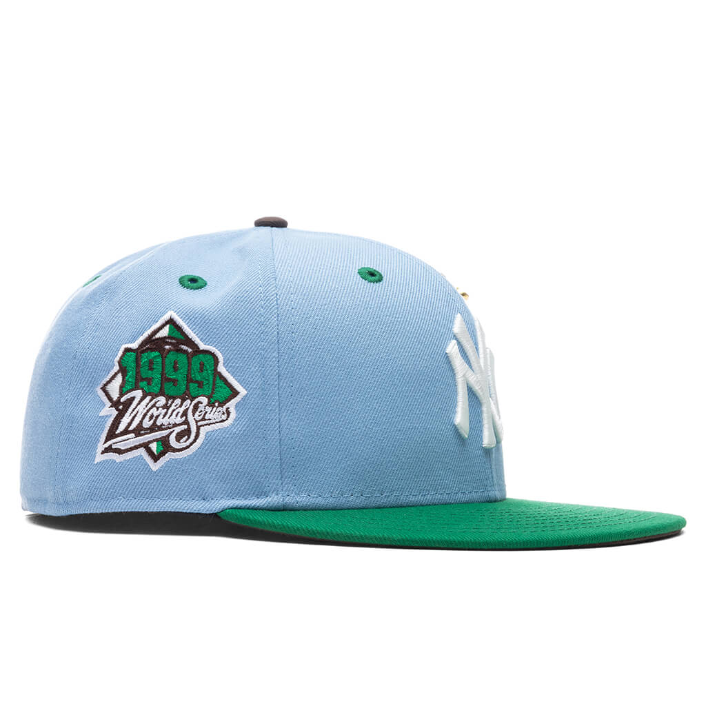 Feature x New Era "Earth" New York Yankee's Fitted - Birdseye Blue/Kelly Green