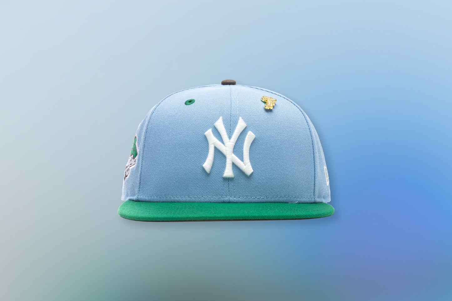 Feature x New Era "Earth" New York Yankee's Fitted - Birdseye Blue/Kelly Green