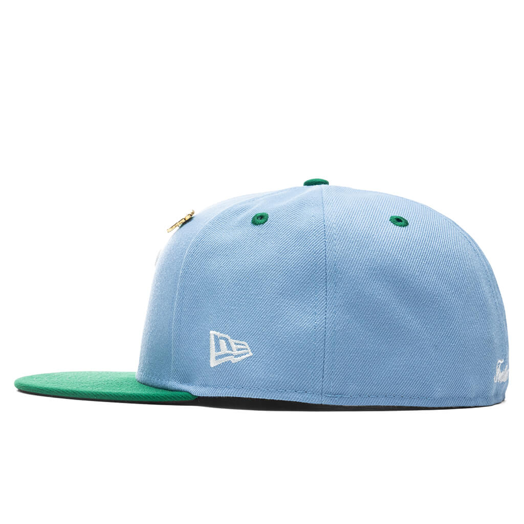 Feature x New Era "Earth" OE Fitted - Birdseye Blue/Kelly Green