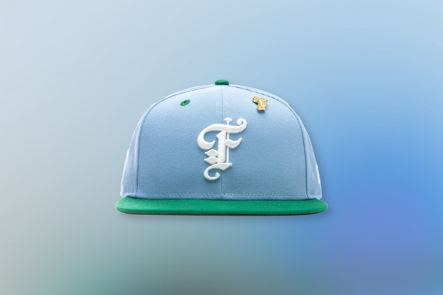 Feature x New Era "Earth" OE Fitted - Birdseye Blue/Kelly Green