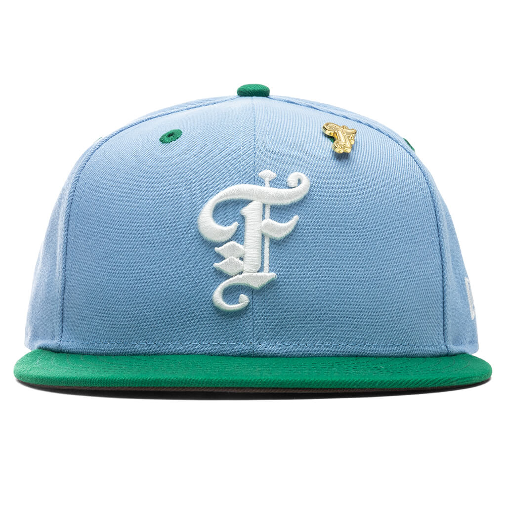 Feature x New Era "Earth" OE Fitted - Birdseye Blue/Kelly Green