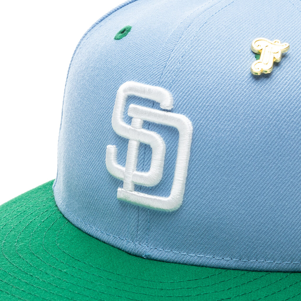 Feature x New Era "Earth" San Diego Padres Fitted - Birdseye Blue/Kelly Green