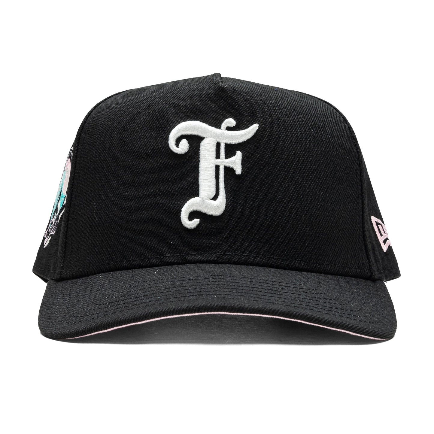 Feature x New Era 9FIFTY A-Frame Old English F La Jolla - Black/Pink