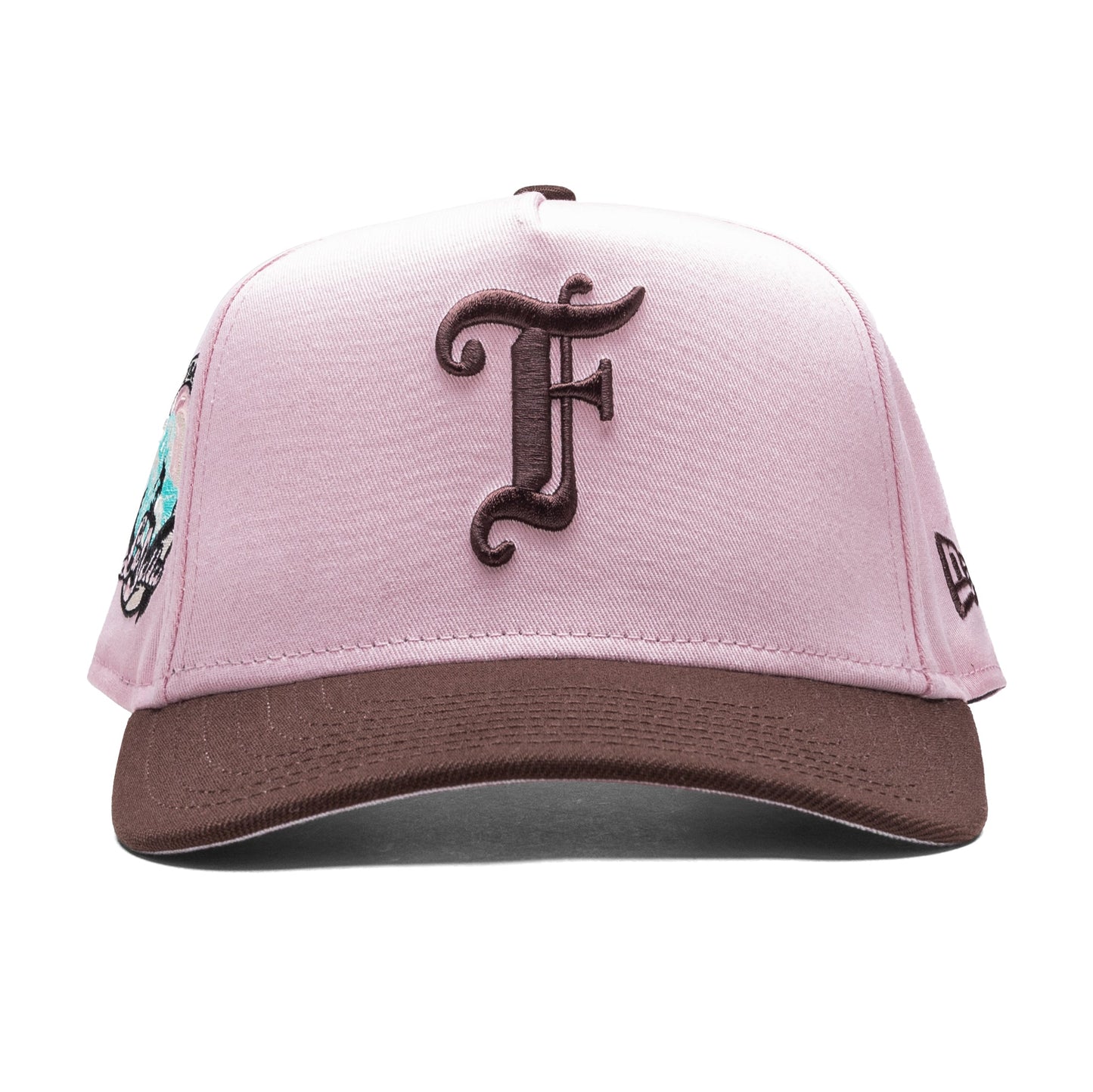 Feature x New Era 9FIFTY A-Frame Old English F La Jolla - Pink/Walnut