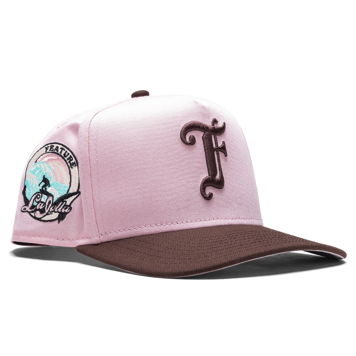 Feature x New Era 9FIFTY A-Frame Old English F La Jolla - Pink/Walnut